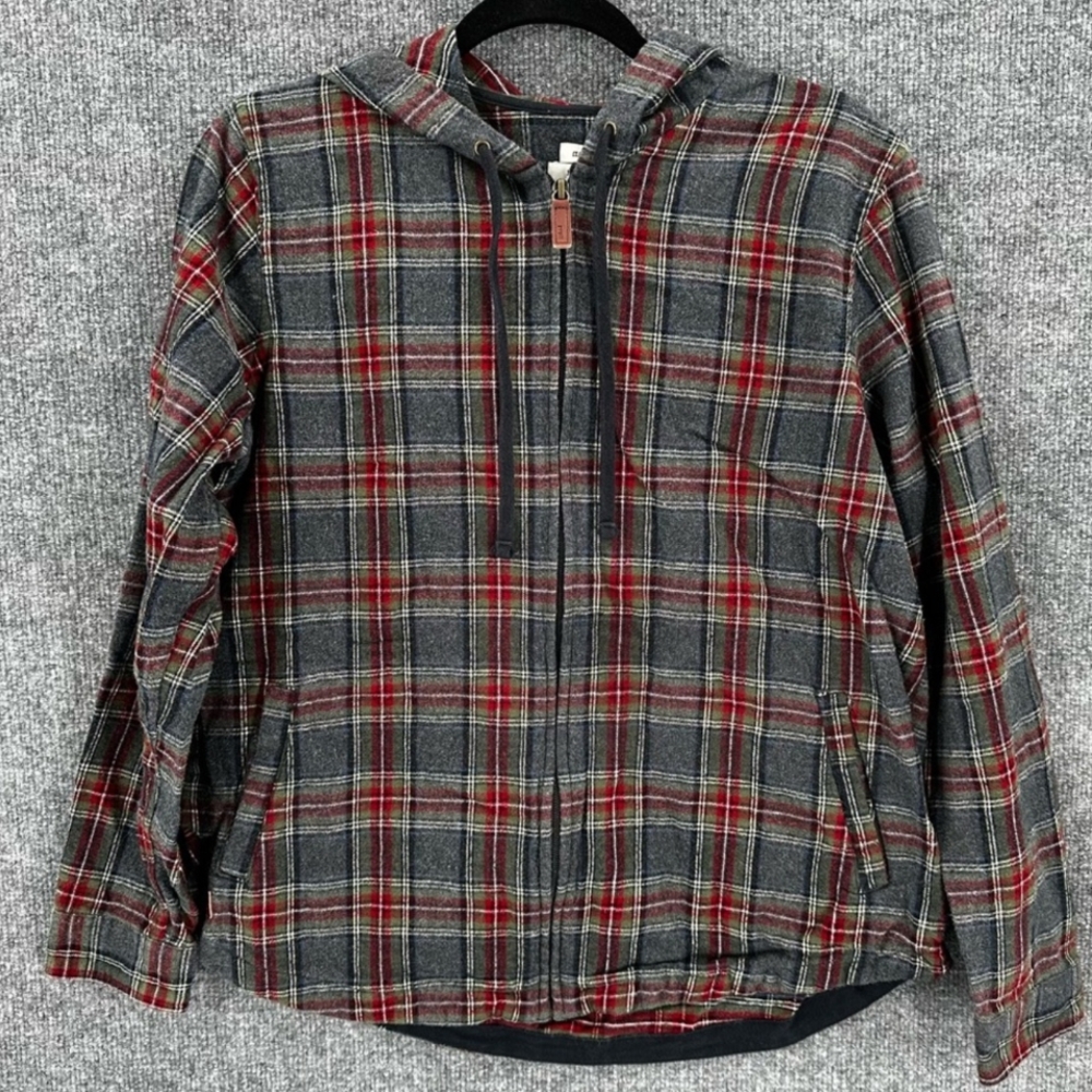 LL Bean Women's XS Plaid Flannel Full Zip Jacket Shacket